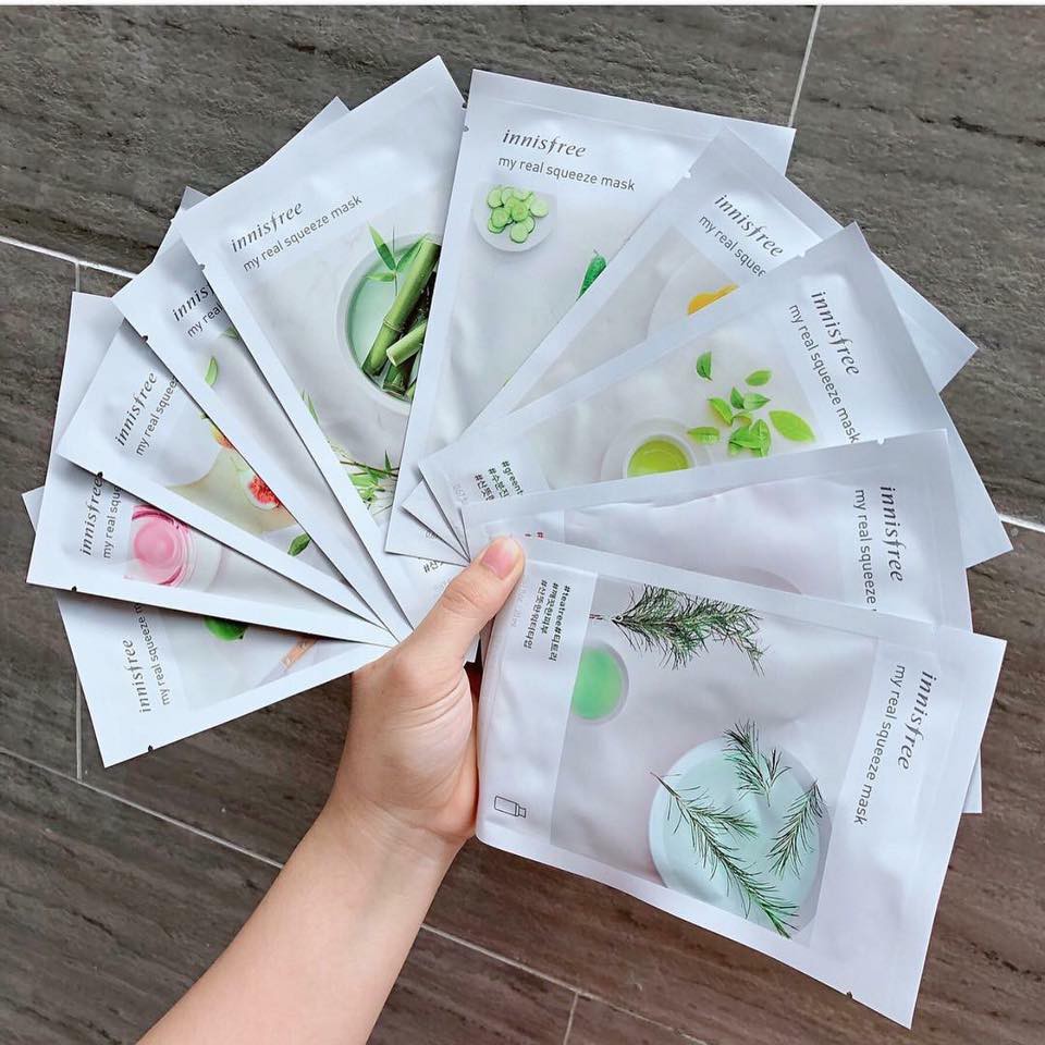 Combo 5 miếng mặt nạ Hàn Quốc innifree
