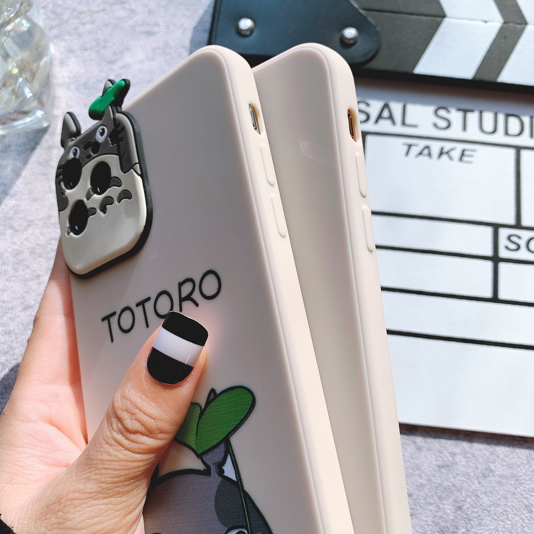 Ốp Lưng Silicon Màu Bảo Vệ CAMERA Kaonashi x Totoro