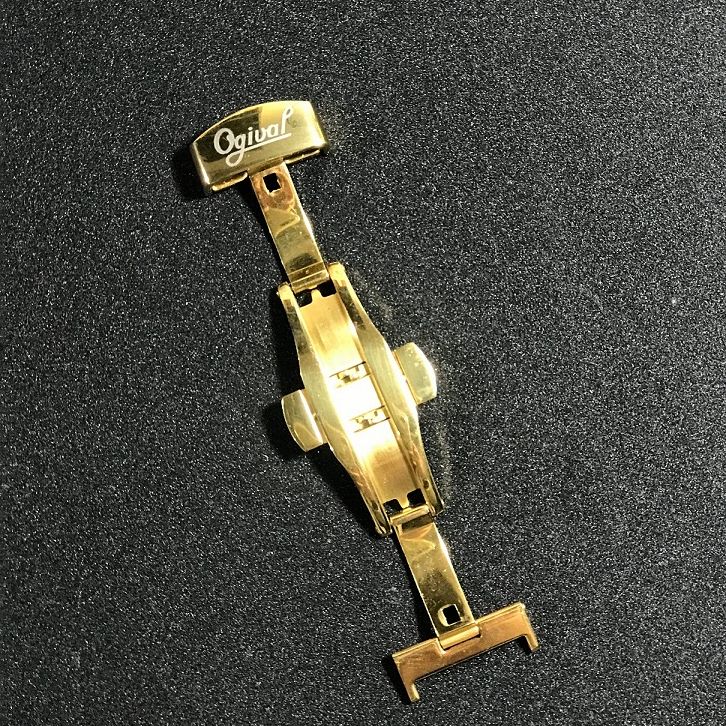 Khóa đồng hồ khắc logo Ogival
