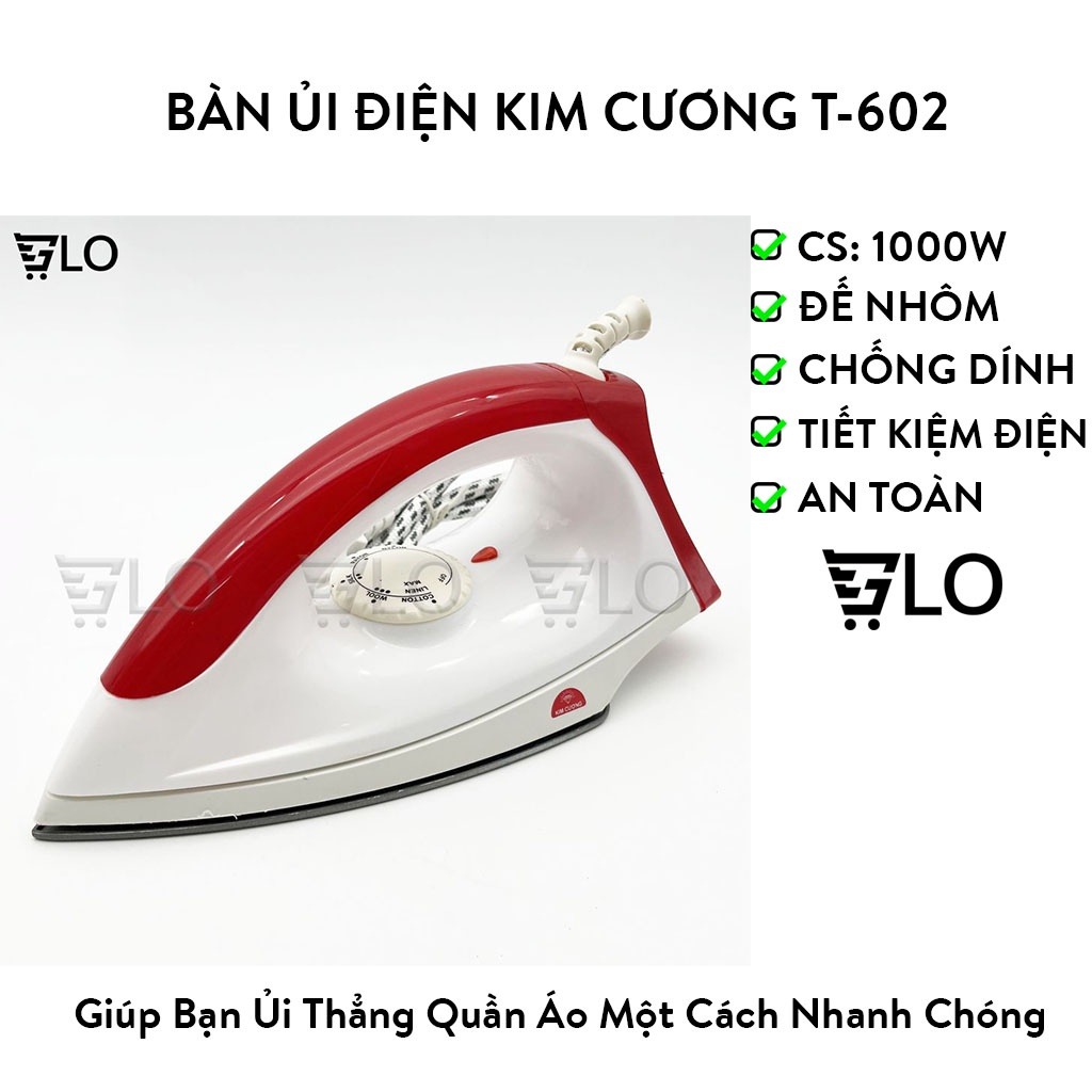 Bàn ủi (bàn là) khô KIM CƯƠNG - CÔNG SUẤT 1000W