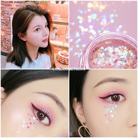 Nhũ mắt Glitter hạt to (c&oacute; sẵn gel)