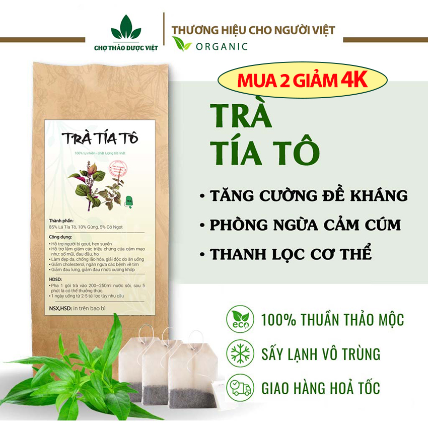 Trà tía tô túi lọc - Chợ Thảo Dược Việt