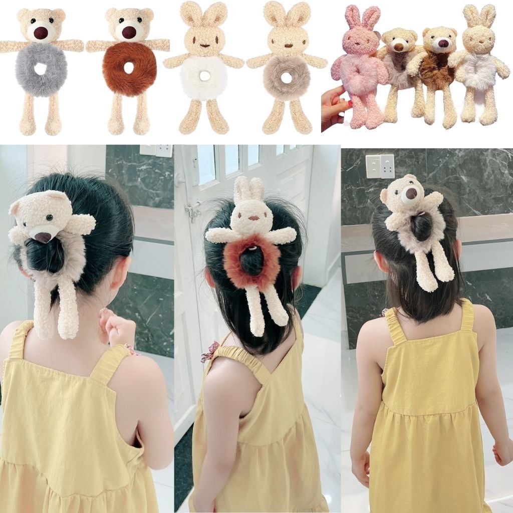 Kẹp tóc cào tóc hoa Ngọc tua rua 3 răng dễ thương cho bé