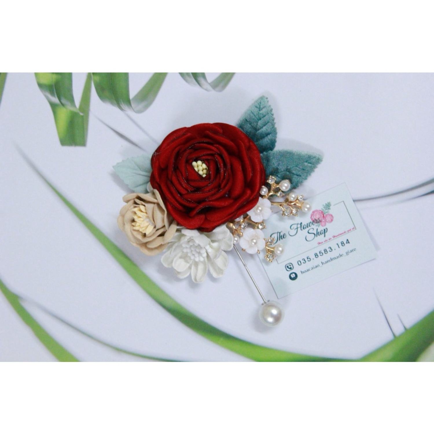 Hoa cài áo handmade cao cấp - Cài áo hoa chùm nổi bật