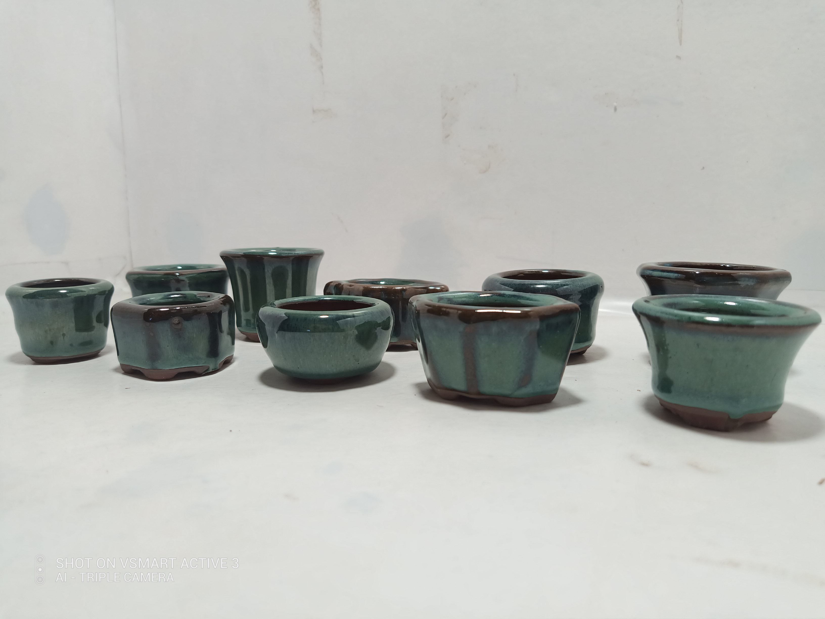 CHẬU BONSAI MINI, COMBO CHẬU SIÊU MINI 10 cái [ có thể thay đổi mẫu tuỳ đợt hàng ]
