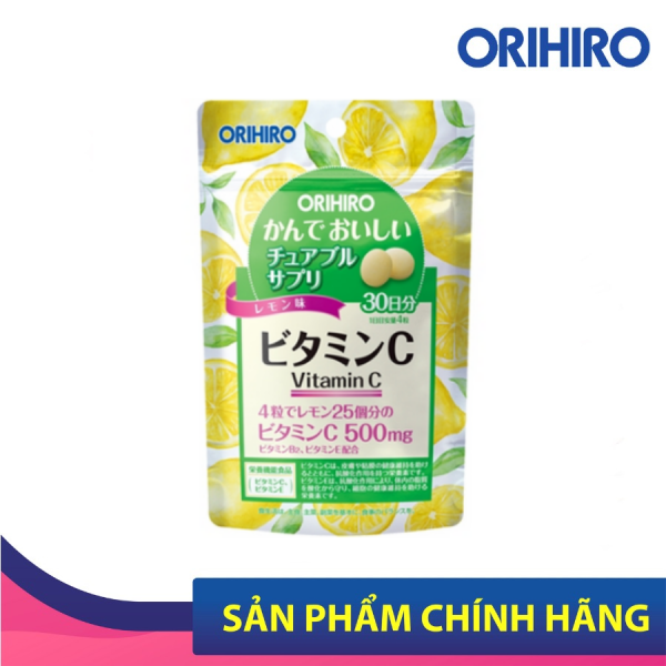 Viên Uống Vitamin C Orihiro Dạng Túi 120 Viên Giúp Cải Thiện Sức Khoẻ, Làm Đẹp Da nhập khẩu