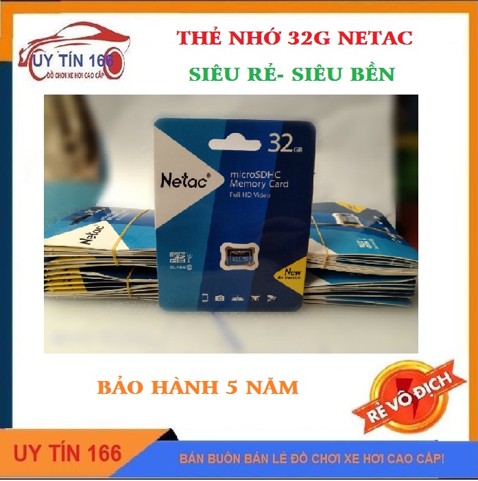 Thẻ nhớ 32G, dung lượng cực cao, với tính tương thích với nhiều thiết bị số khác nhau, cho bạn dễ dàng lưu trữ và truy xuất dữ liệu, Thẻ nhớ Netac với dung lượng 32gb đủ lớn, bảo hành 5 năm, SHOP UY TÍN 166