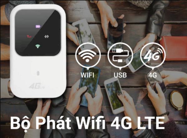 Bảng giá Bộ phát sóng Wifi 4G sử dụng sim điện thoại - Tốc độ cao - Thả ga truy cập Internet ( BẢO HÀNH 12 THÁNG ) Phong Vũ