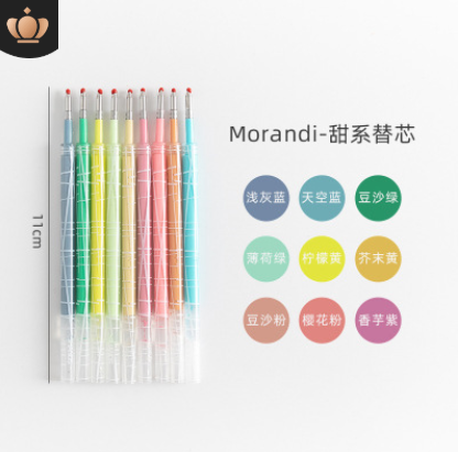 Ruột bút gel MORANDI (Bộ 9 ngòi) nhiều màu