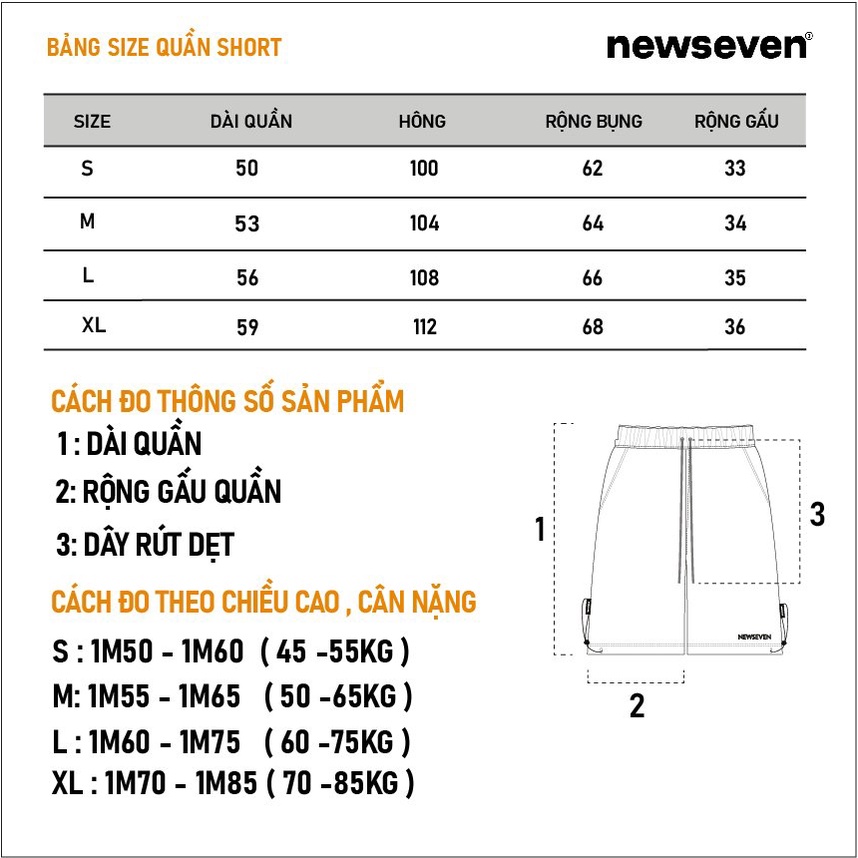 Quần Short Đùi N7 Newseven Big Tag