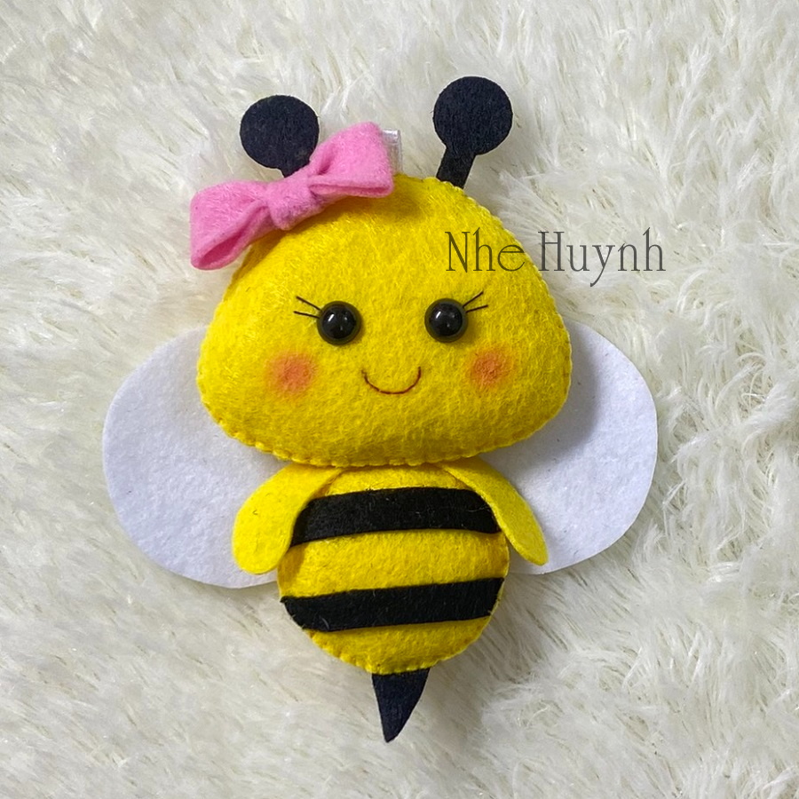 Set DIY Móc Khóa Vải Nỉ Con Ong (A029)
