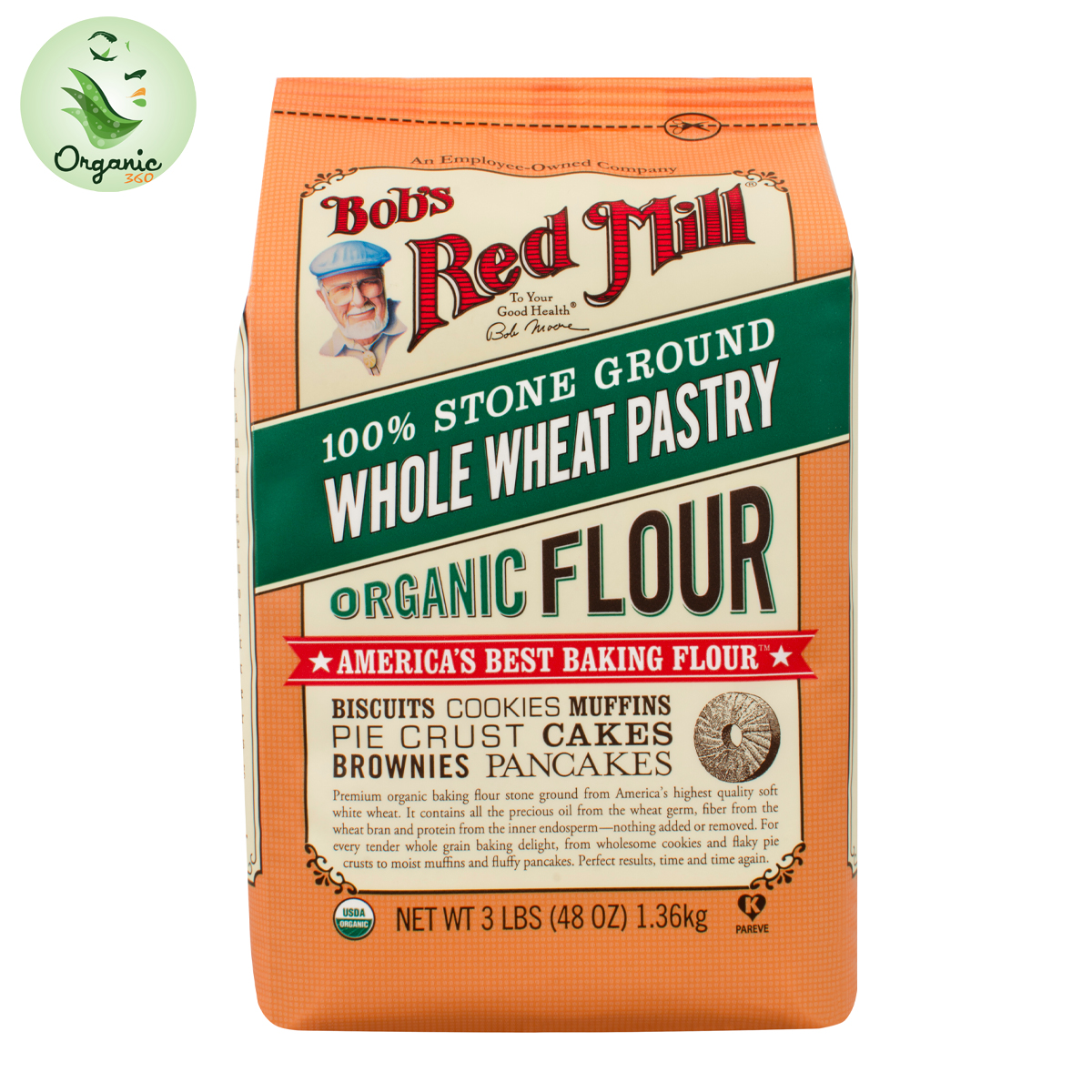 Organic Whole Wheat Pastry Organic Flour 2.27kg