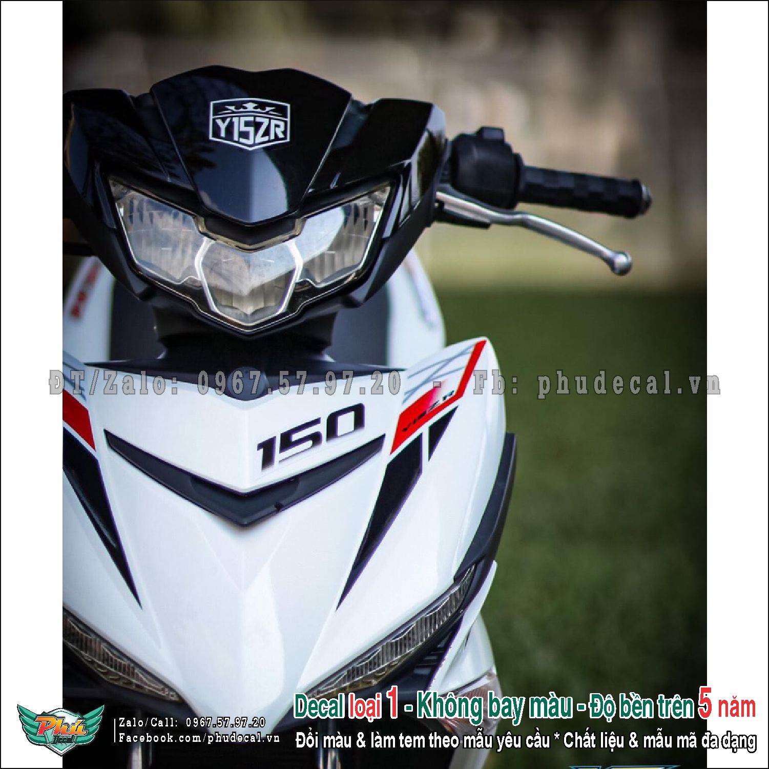 Tem rời exciter 150 trắng đỏ đen chỉ (6)