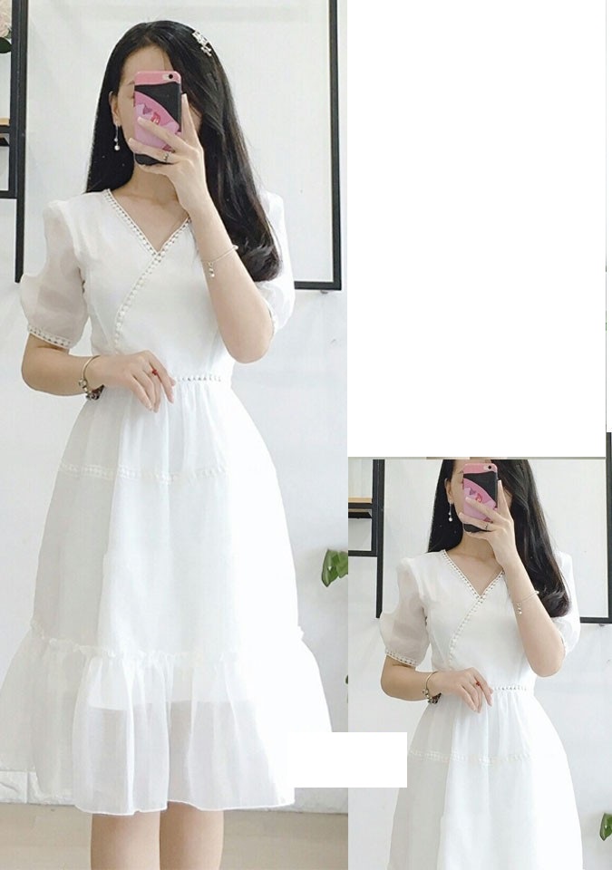 [HCM]Đầm Phối Ren Nhí Jeny