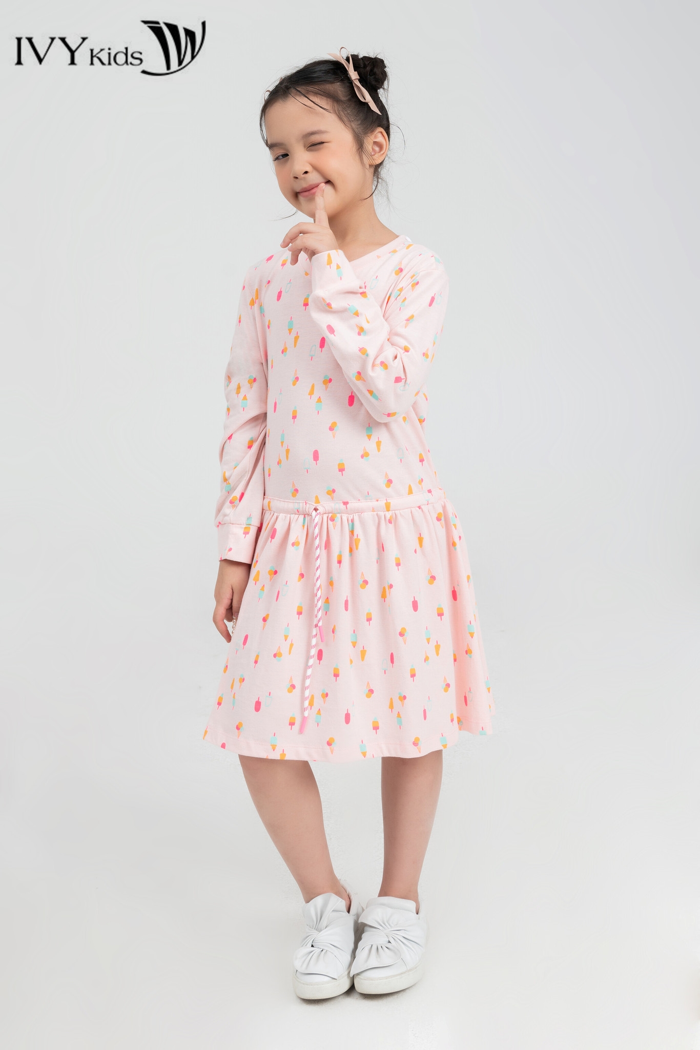Đầm thun hạ eo dáng xòe IVY moda MS 42G1580