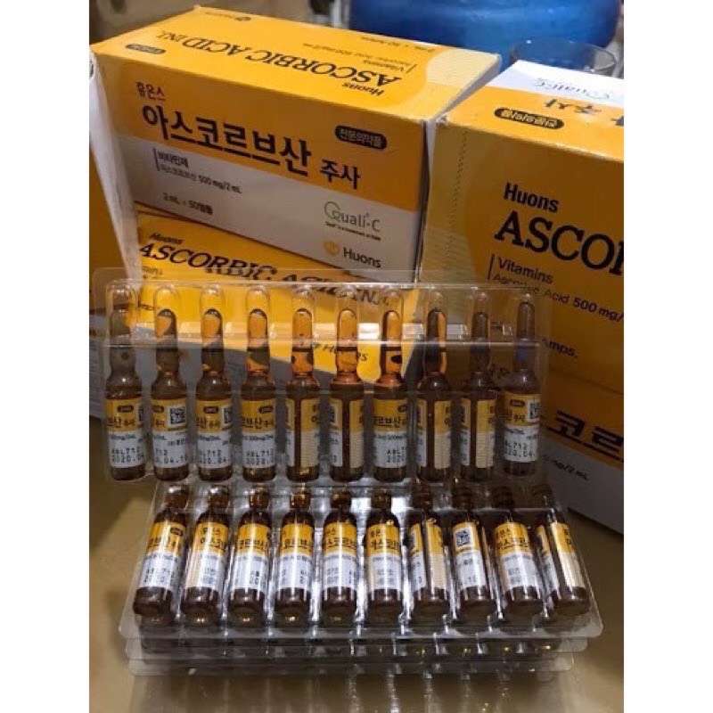 Tinh chất Vitamin C Huons Hàn Quốc dùng cấy tảo cấy phấn cấy dưỡng chất trong spa, thẩm mỹ