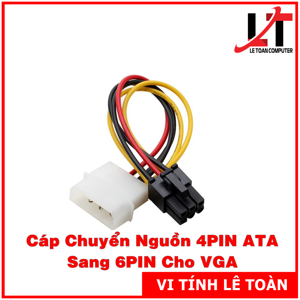 Cáp chuyển nguồn Ata 4 pin sang 6 pin cho card màn hình