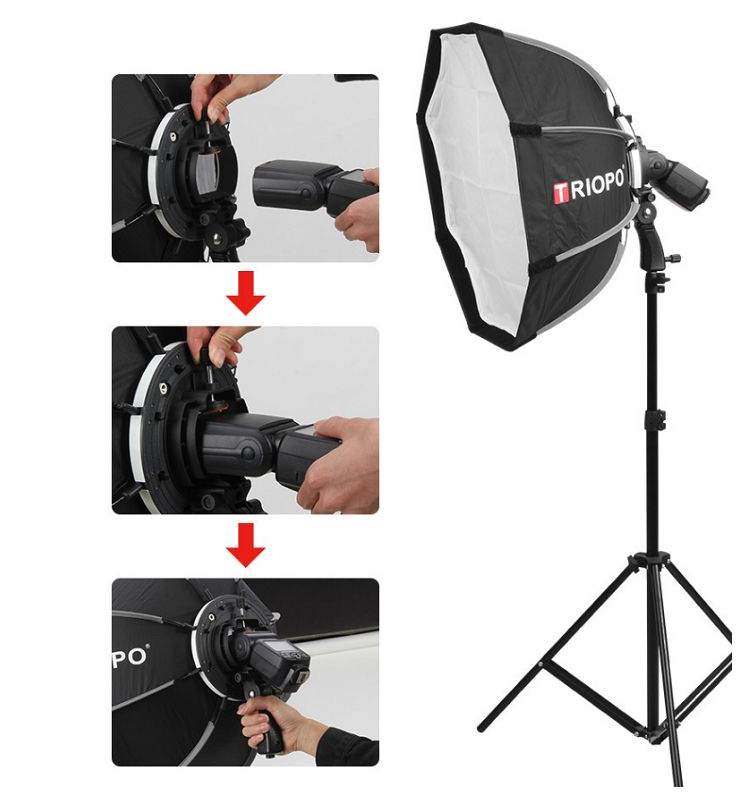 SOFTBOX BÁT GIÁC TRIOPO KS90 CHO ĐÈN FLASH SPEEDLITE