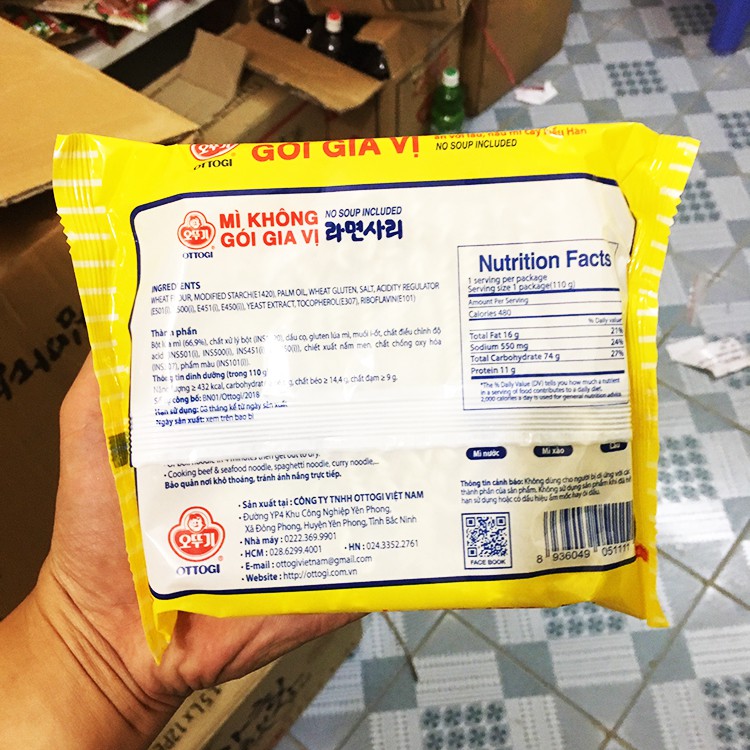 MỲ KHÔNG GÓI GIA VỊ OTTOGI 110G