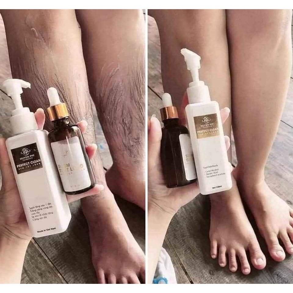 Combo Kem Tẩy Lông Huyền Phi Và Serum Triệt Lông Huyền phi.