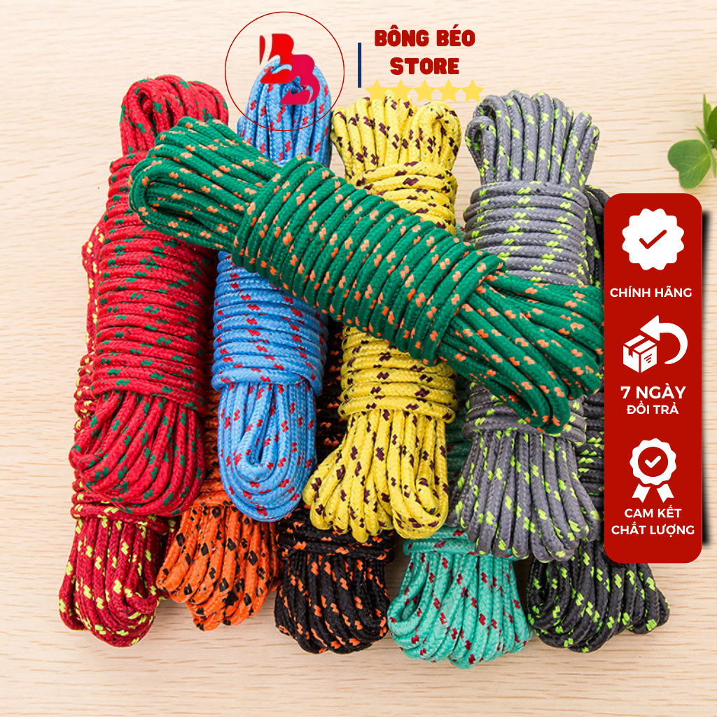 Cuộn Dây Dù Tròn 7 Lõi Dài 10m Treo Phơi Đồ, Buộc Đồ