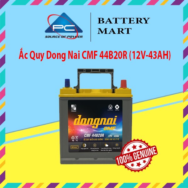 Bình ắc quy 12v-43ah, ắc quy dong nai cmf 44b20l/r