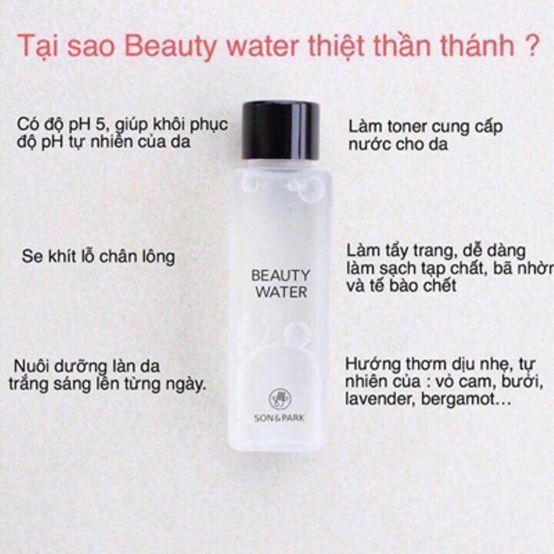 Nước thần Beauty Water Son& Park Hàn Quốc