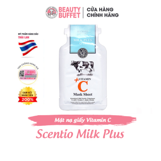 Mặt nạ giấy dưỡng trắng và trẻ hóa da Beauty Buffet Scentio Milk Plus Vitamin C (1 miếng) thumbnail
