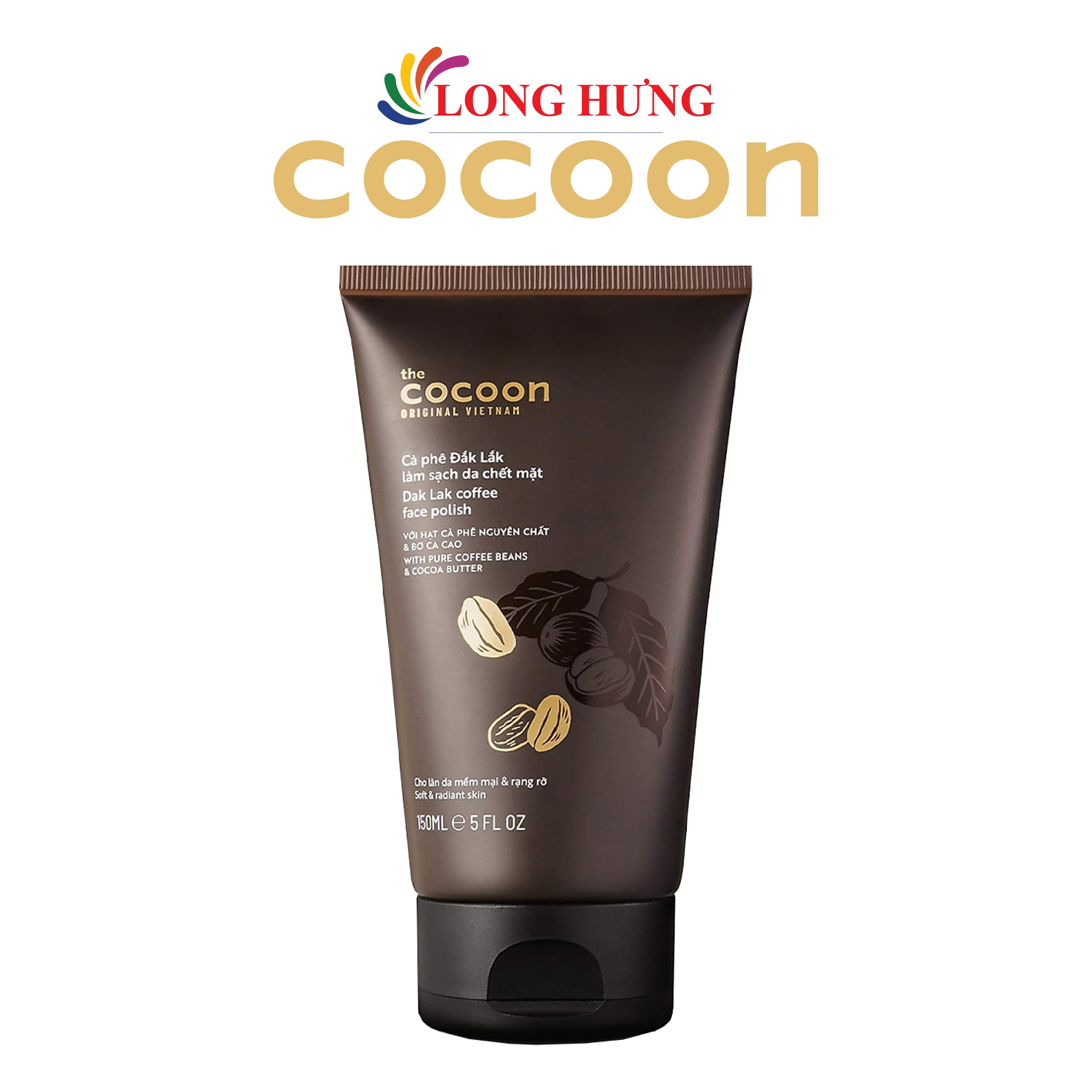 Tẩy tế bào chết mặt cà phê Đắk Lắk Cocoon làm sáng da (150ml)