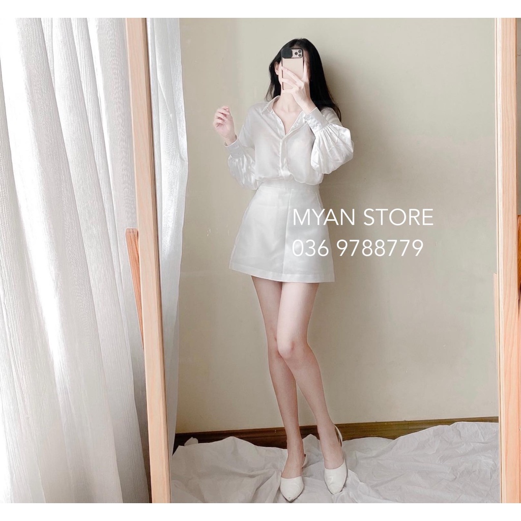 Áo sơ mi cổ đức nẹp che AVN082102
