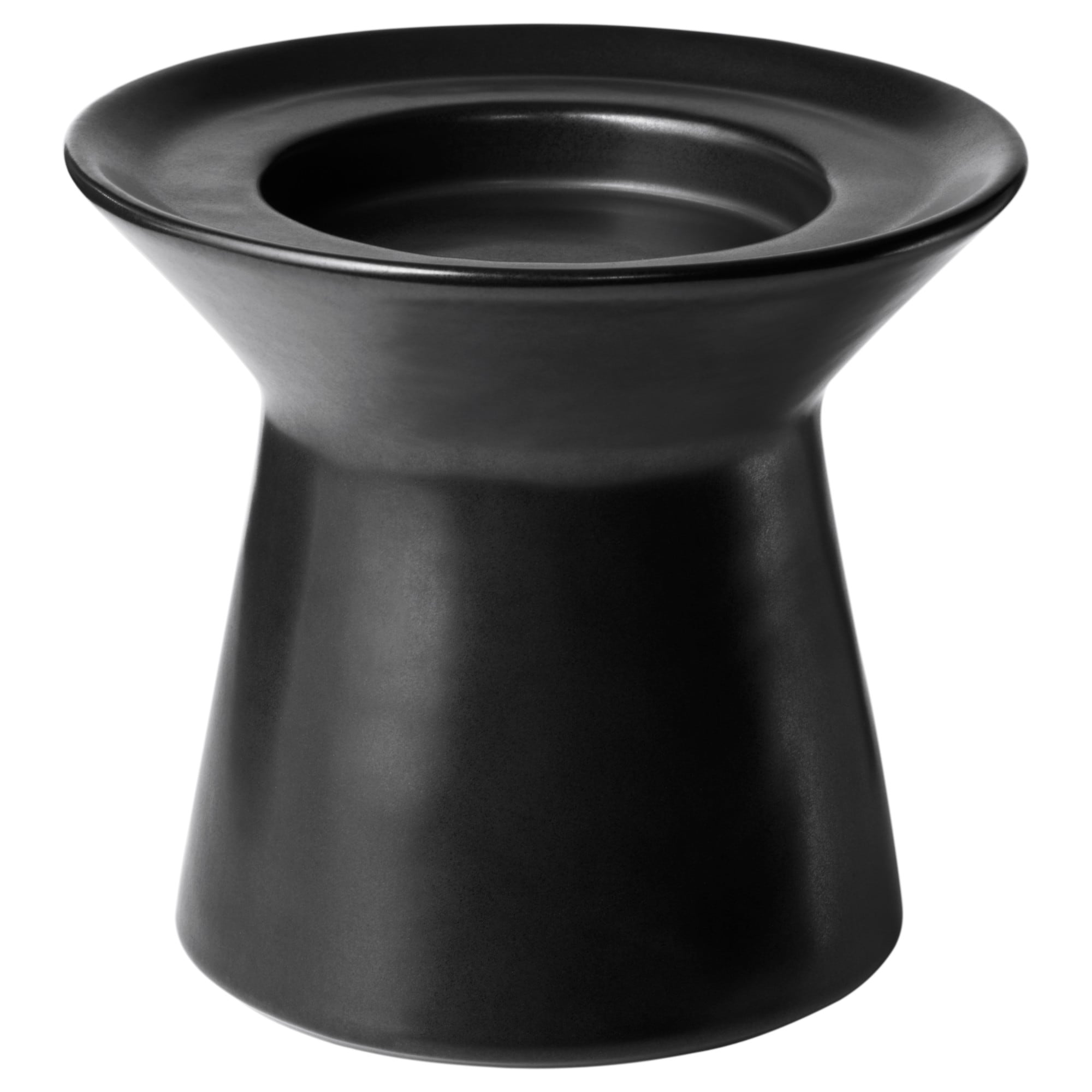 Đế nến gốm đen | Đế để nến IKEA SINNESRO | Black Ceramic Candle holder