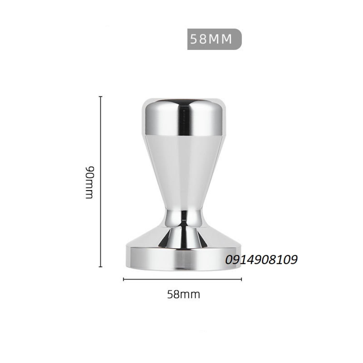 Tamper tay nén cafe espresso 58mm cao cấp (Inox 304 100%)