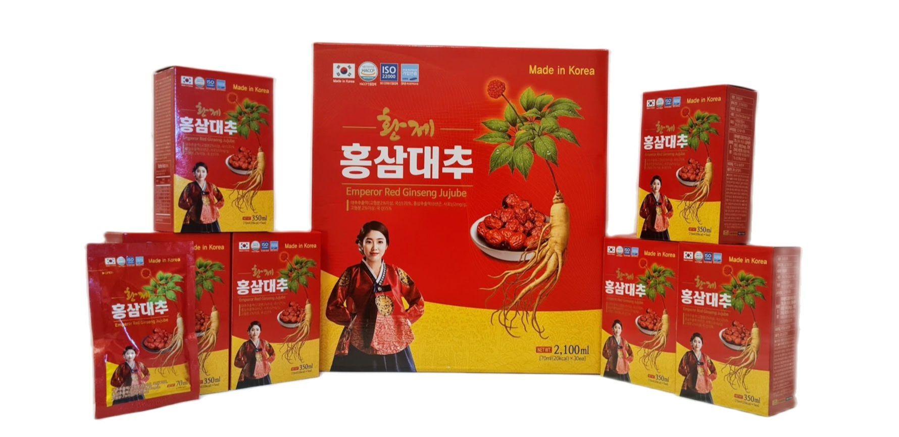 Nước Hồng Sâm Táo Đỏ Hàn Quốc/Hộp 30 Gói x