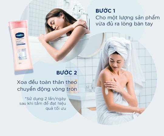 Sữa dưỡng thể Vaseline heathy white Instant Fair 200 ml