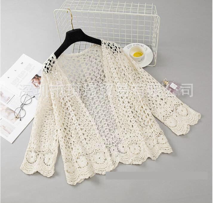 Set bikini ren hoa đi biển HS01