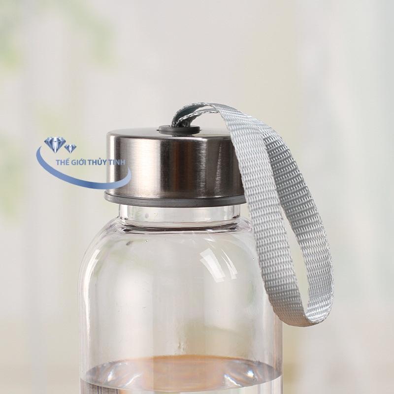 BÌNH THỦY TINH CÓ DÂY XÁCH NHIỀU MÀU 300ML