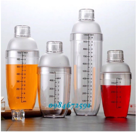 Bình lắc pha chế cocktail bằng nhựa 300-500-700ml-1000ml
