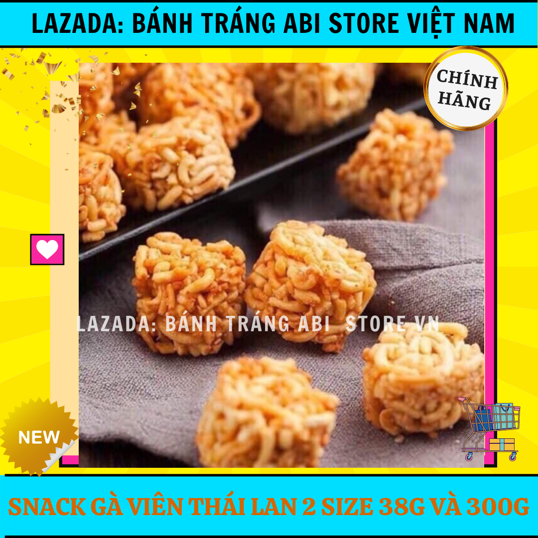 [SNACK MÌ GÀ CAY GÓI MINI] MÌ TÔM ĂN SỐNG DẠNG VIÊN THÁI LAN 38G