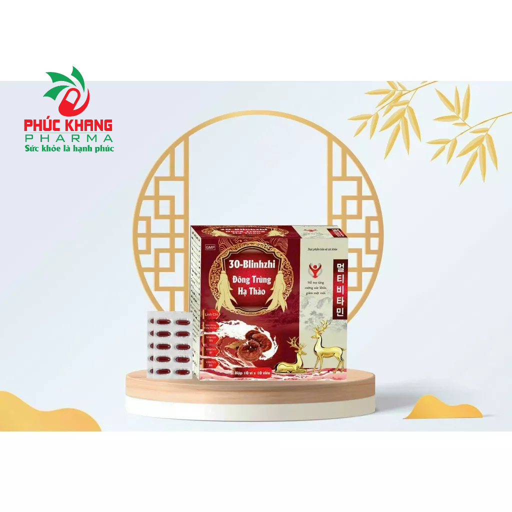 Vitamin 30b linhzhi đông trùng hạ thảo. hỗ trợ tăng cường sức khỏe, giảm mệt mỏi