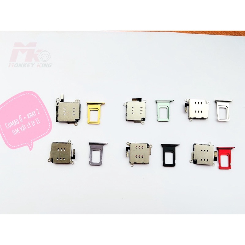 Combo độ 2 sim vật lý cho IP XR +11( Ổ+ Khay 2 sim)