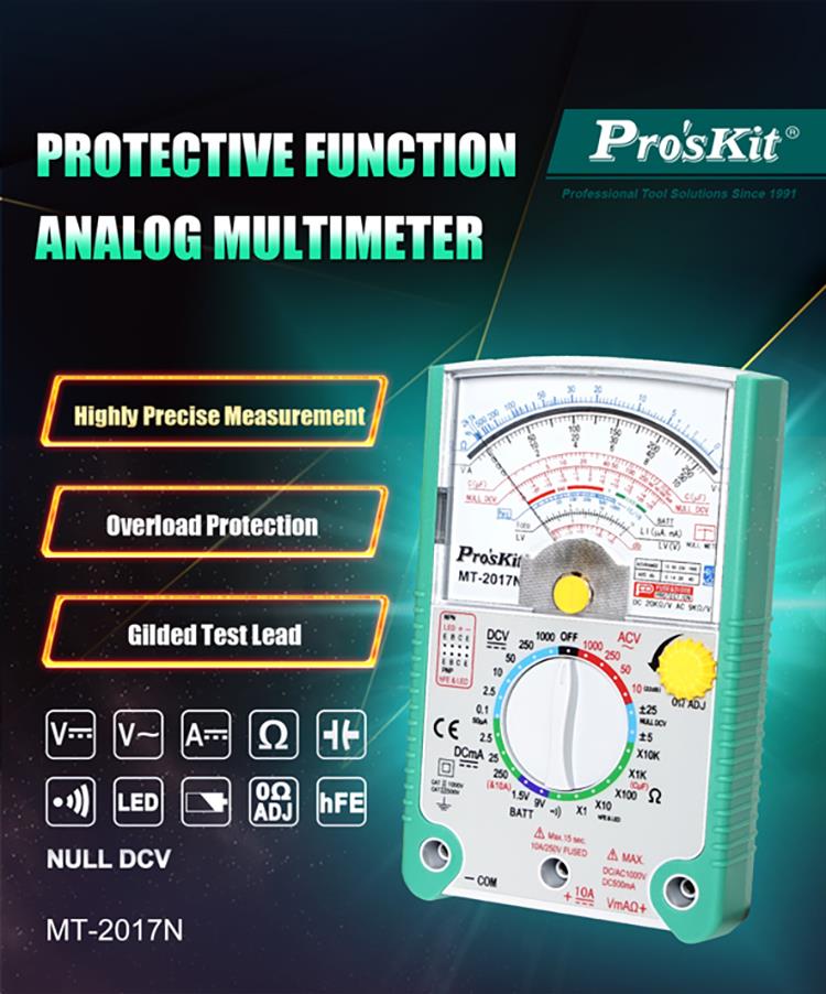 [HCM]Đồng hồ đo Proskit MT-2017N (phiên bản cải tiến của MT-2017)
