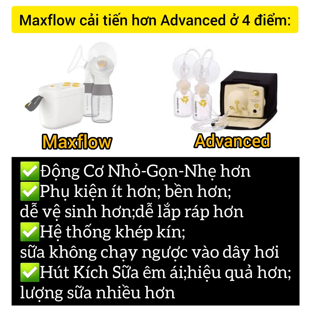 (Top 1 hot selling) Medela pump in Style Advanced/maxflow electric breast pump (Silent & suction)