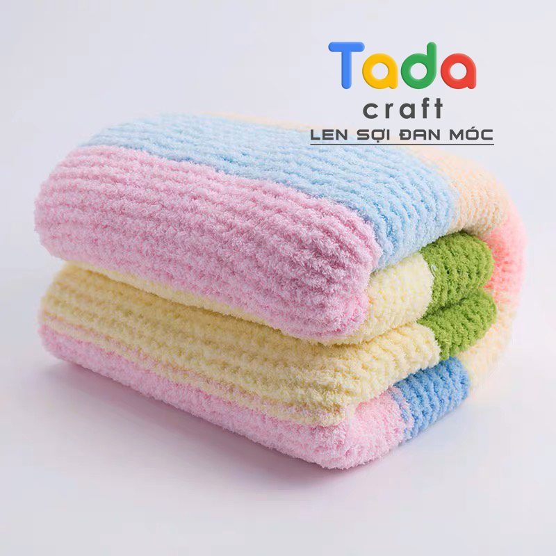 Len Bông Xù Mềm Nhẹ Ấm Áp Cuộn 100gram