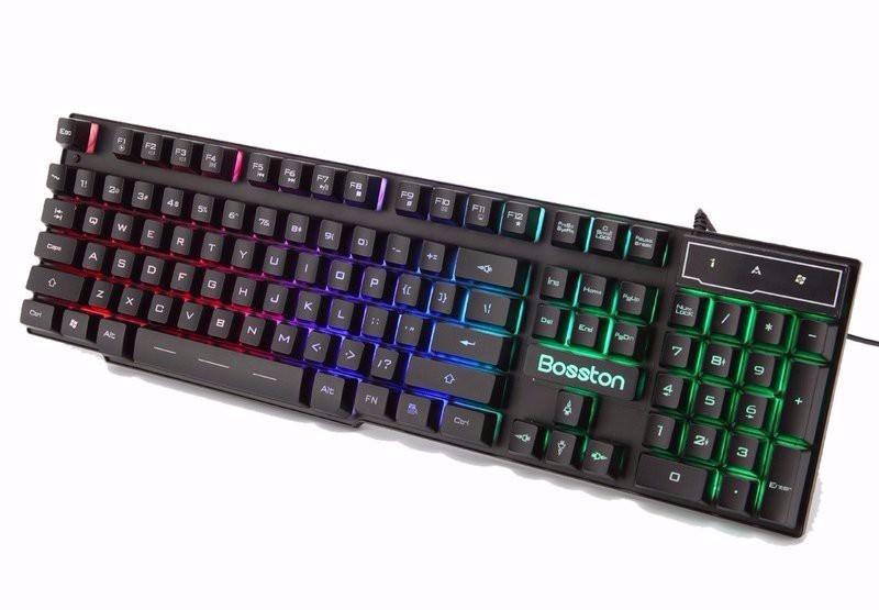 [HCM]BÀN PHÍM MÁY TÍNH BOSTON 808 USB CÓ LED 7MÀU