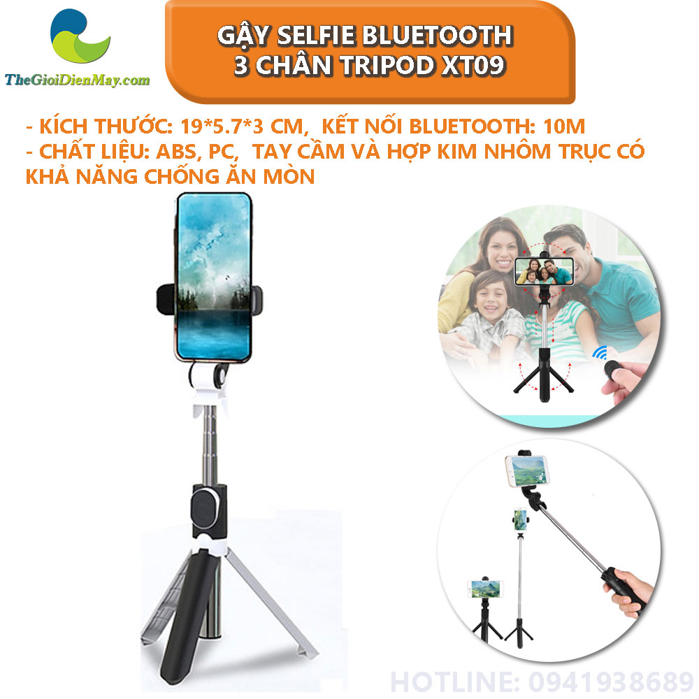 selfie tripod with bluetooth selfie XT09 for phone