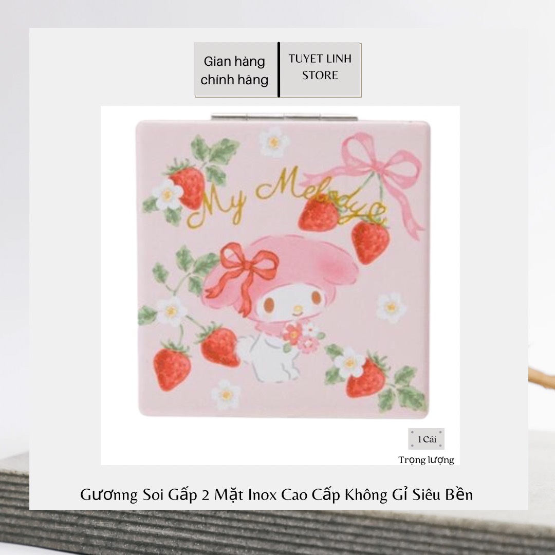 Gương Soi Gấp 2 Mặt Inox Cao Cấp Không Gỉ Siêu Bền Cầm Vừa Tay Hình Phong Cách Hang Quốc Dễ Thương Fashion Cartoon Anti-Fall Portable Small Mirror Cute Girls Makeup Pocket Mirror For Beauty Tool Mini Mirror Magnifier (Giao hình ngẫu nhiên)