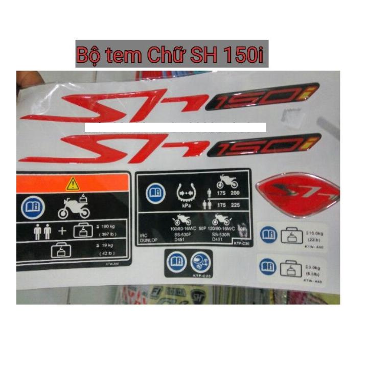 Tem Nổi cho Sh 150I Mẫu VN Phản Quang