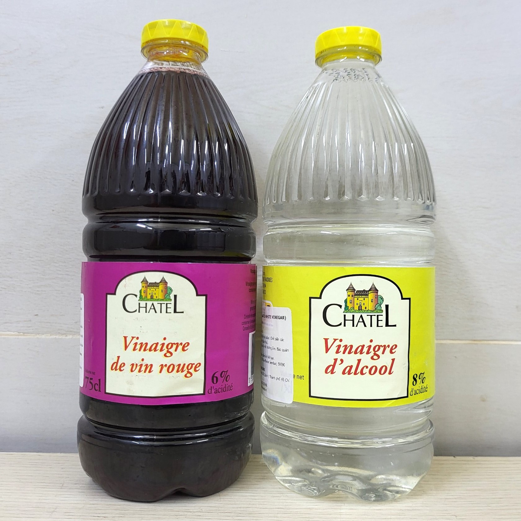 CHATEL - chai TRẮNG 750ml - GIẤM TRẮNG / PHÁP / White Vinegar