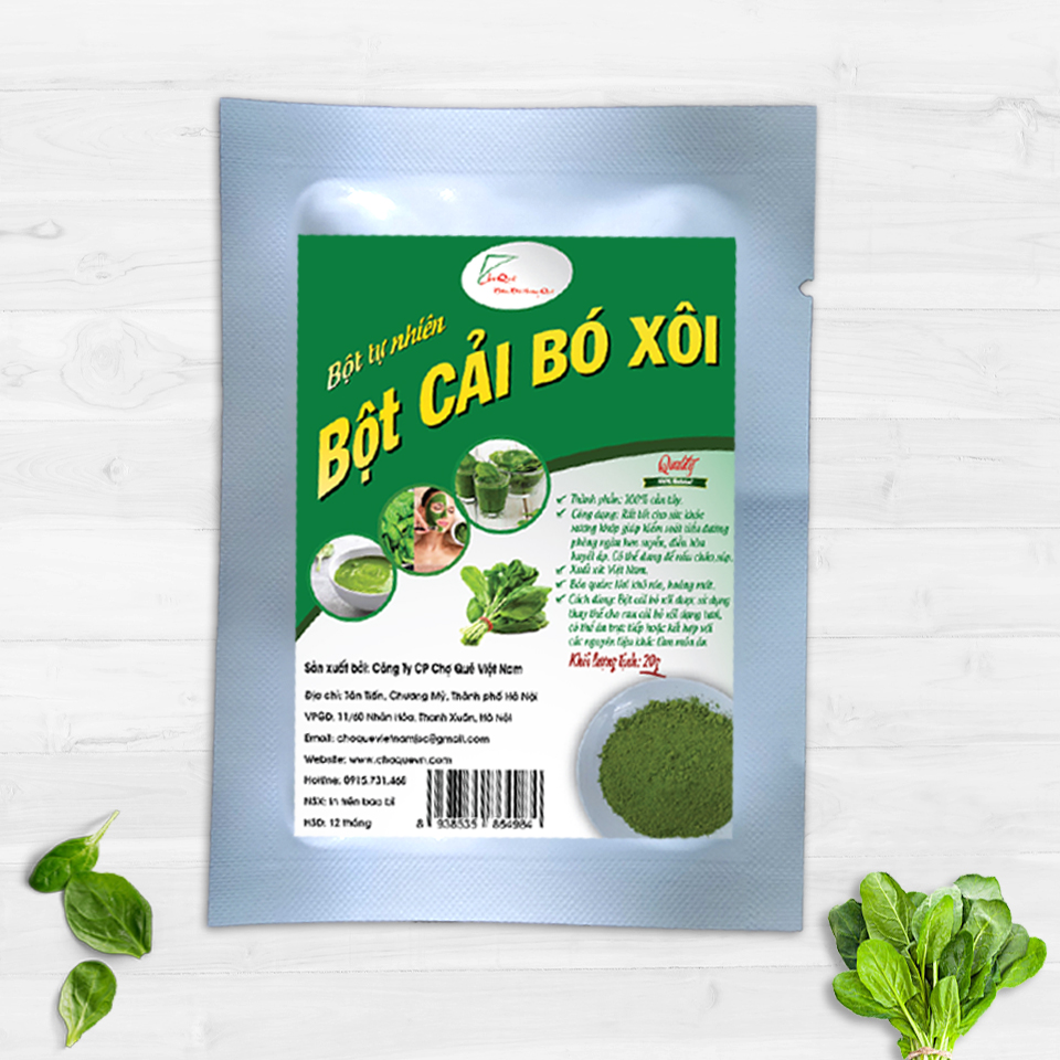 Bột cải bó xôi nguyên chất 20gr
