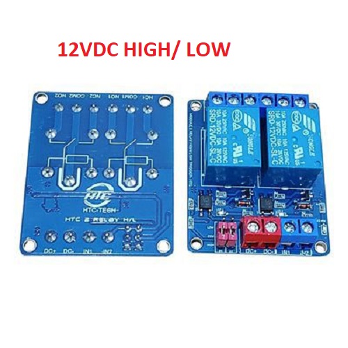 Module 2 Relay 12VDC Với Opto Cách Ly Kích High/Low